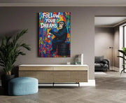 Graffiti Aap Canvas Schilderij | Follow Your Dreams