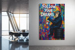 Graffiti Aap Canvas Schilderij | Follow Your Dreams