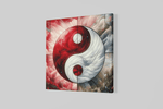 Yin en Yang – Vierkante Canvas Wanddecoratie – Canvas Wandkunst in Vierkante Uitvoering
