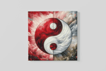 Yin en Yang – Vierkante Canvas Wanddecoratie – Canvas Wandkunst in Vierkante Uitvoering
