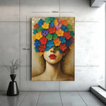 Bloemenmasker Canvas Schilderij