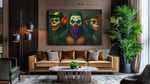 Street Art Apen Canvas Schilderij
