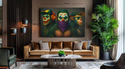 Street Art Apen Canvas Schilderij