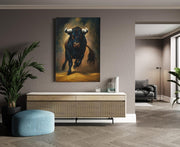 Sterke Stier Canvas Schilderij