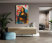Graffiti Mona Lisa Canvas Schilderij