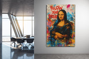 Graffiti Mona Lisa Canvas Schilderij