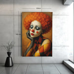 Vrouwelijke Clown Canvas Schilderij