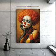 Vrouwelijke Clown Canvas Schilderij