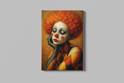 Vrouwelijke Clown Canvas Schilderij