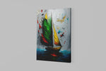 Abstract Zeilboot Canvas Schilderij