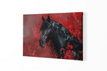 Paard en Rood Canvas Schilderij