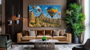 Luchtballonnen Cappadocië Canvas Schilderij