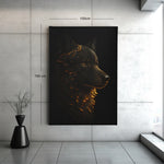 Gouden Wolf Canvas Schilderij