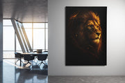 Gouden Leeuw Canvas Schilderij