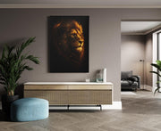Gouden Leeuw Canvas Schilderij
