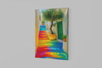 Regenboogtrap Canvas Schilderij