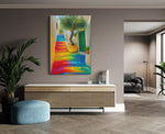 Regenboogtrap Canvas Schilderij