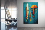 Twee Gezichten Canvas Schilderij