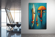 Twee Gezichten Canvas Schilderij