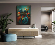 Stoere honden Canvas Schilderij