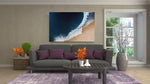Strand en golven Canvas Schilderij