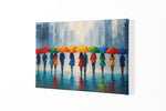 Gekleurde paraplu's Canvas Schilderij