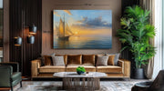 Zeilschip op Zee Canvas Schilderij