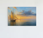 Zeilschip op Zee Canvas Schilderij
