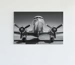 Vliegtuig op Landingsbaan Canvas Schilderij