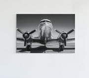 Vliegtuig op Landingsbaan Canvas Schilderij