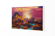 Istanbul Stadgezicht Canvas Schilderij