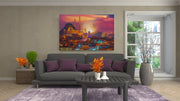 Istanbul Stadgezicht Canvas Schilderij