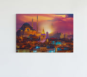 Istanbul Stadgezicht Canvas Schilderij