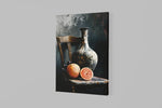 Vaas en Fruit Canvas Schilderij