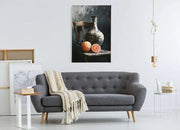 Vaas en Fruit Canvas Schilderij