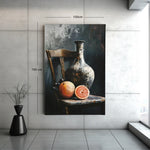 Vaas en Fruit Canvas Schilderij