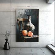 Vaas en Fruit Canvas Schilderij