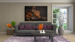 Gentleman Leeuw portret Canvas Schilderij