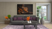 Gentleman Leeuw portret Canvas Schilderij