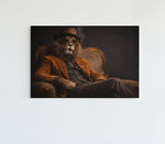 Gentleman Leeuw portret Canvas Schilderij