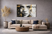 Abstracte Vrouw Canvas Schilderij