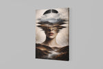 Surrealistische Vrouw Canvas Schilderij