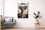 Surrealistische Vrouw Canvas Schilderij