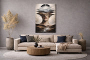 Surrealistische Vrouw Canvas Schilderij
