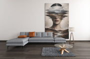 Surrealistische Vrouw Canvas Schilderij