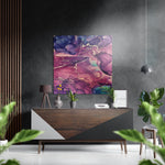 Paars, roze en goud marmer – Dibond Schilderij