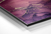 Paars, roze en goud marmer – Dibond Schilderij