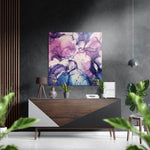 Violet-blauwe inktbloem – Dibond Schilderij