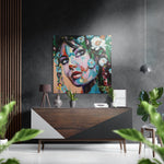 Bloemenvrouw – Dibond Schilderij