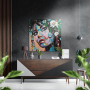 Bloemenvrouw – Dibond Schilderij
